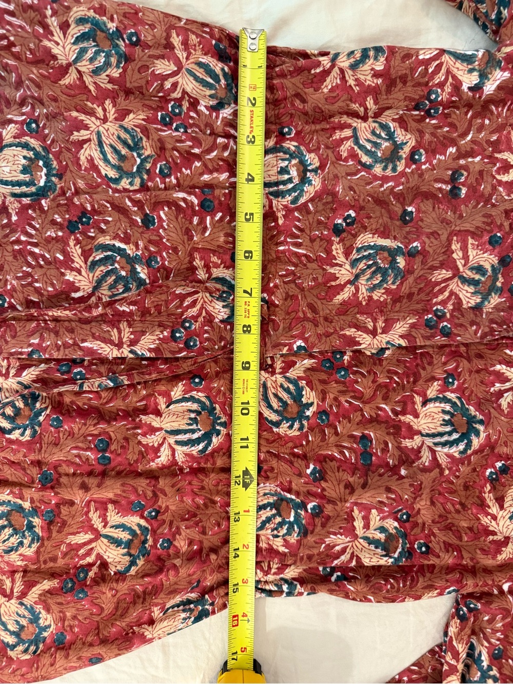 Victoria Dunn Rust Floral Button-Front Maxi Dress XS - Picture 6 of 7